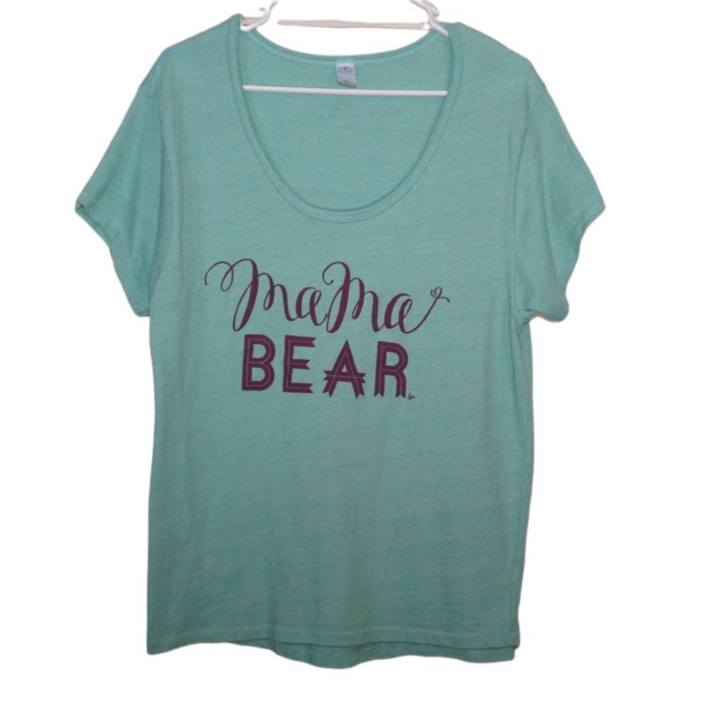 Hannah and Eli LOVED Green Mama Bear Short Sleeve Top, XL
